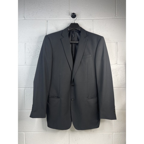 Blazer Other - VITARELLI Black Suit Jacket Mens 42L Blazer Sport Coat Two Button Italy Fabric